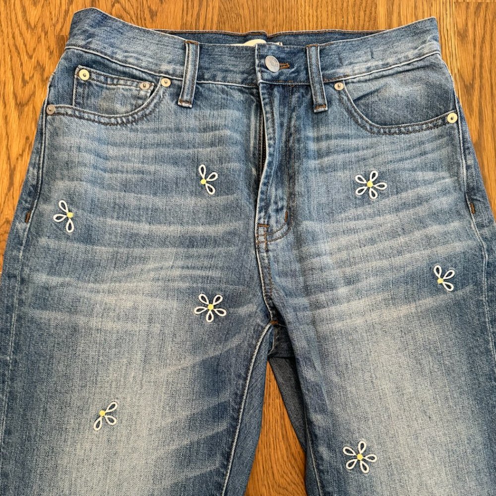 Madewell Daisy Embroidered "Perfect Summer Jean"